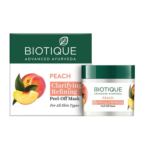 Biotique Bio Peach Clarifying & Refining Peel-Off Mask for Oily & Acne Prone Skin Face Pack 50 gm